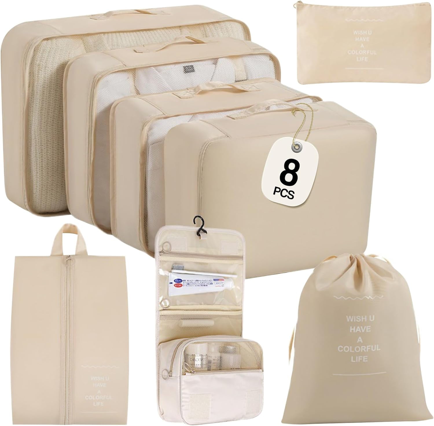 8 Sets Luggage Packing Organizers for Travel Accessories, Travel