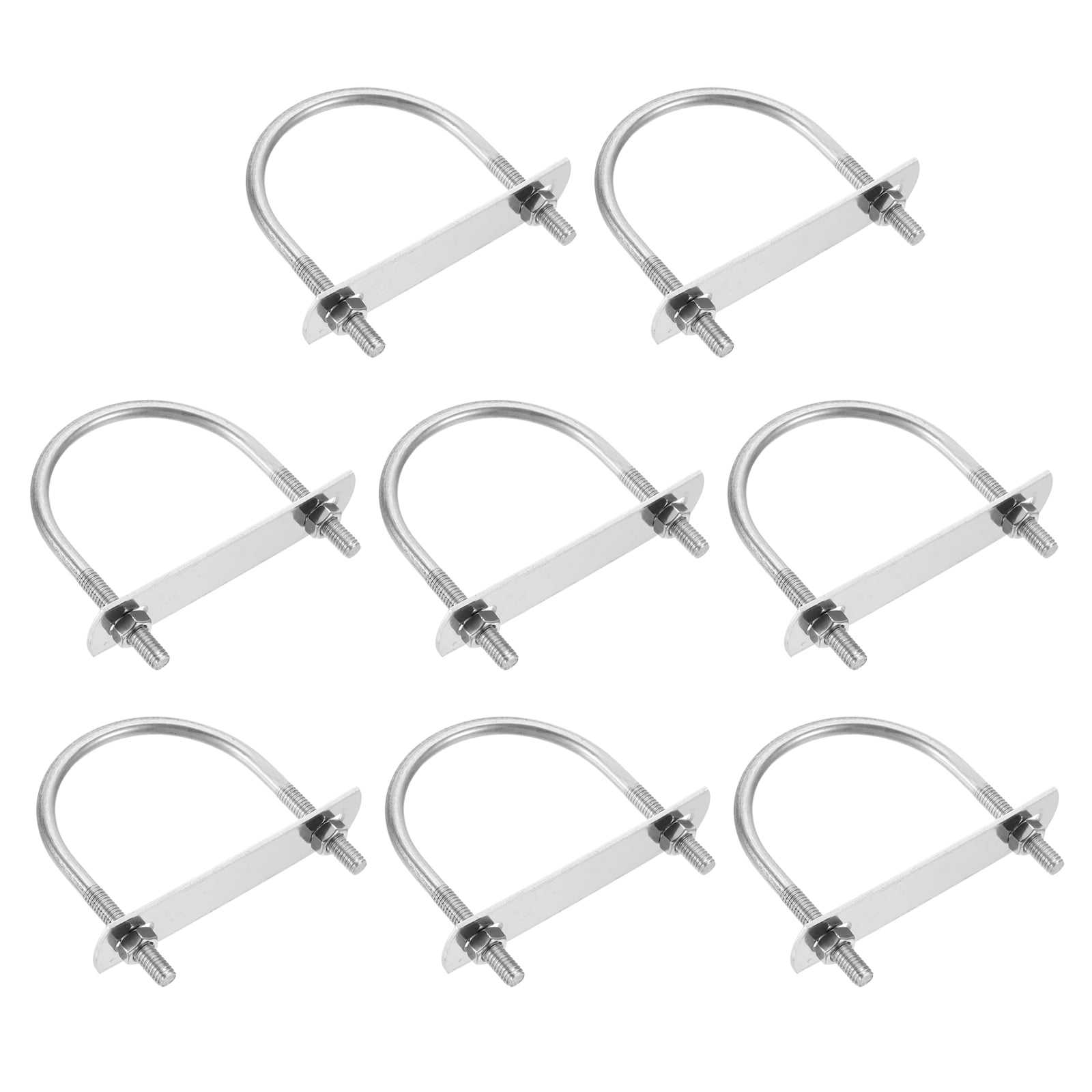 8 Sets M6 Round U-Bolts 60mm Inner Width 77mm Length U-Clamp Bolt