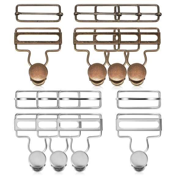 8 Sets Overalls Buckles Suspender Clips Replacement Metal Overall Buckles Clothing Accessories