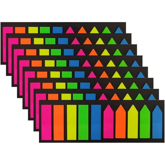 8 Sets Page Markers Sticky Index Tabs Flag Tabs Self Adhesive Sticky Notes for Page Marking Highlighting