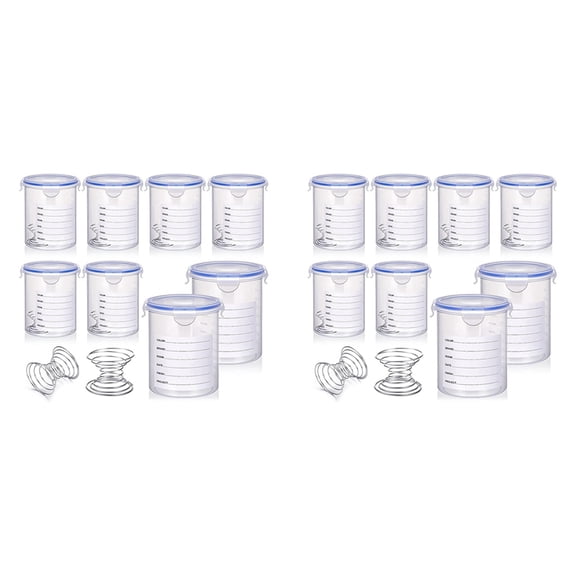8 Sets Paint Container with Mixing Ball Touch Up Paint Storage Cups