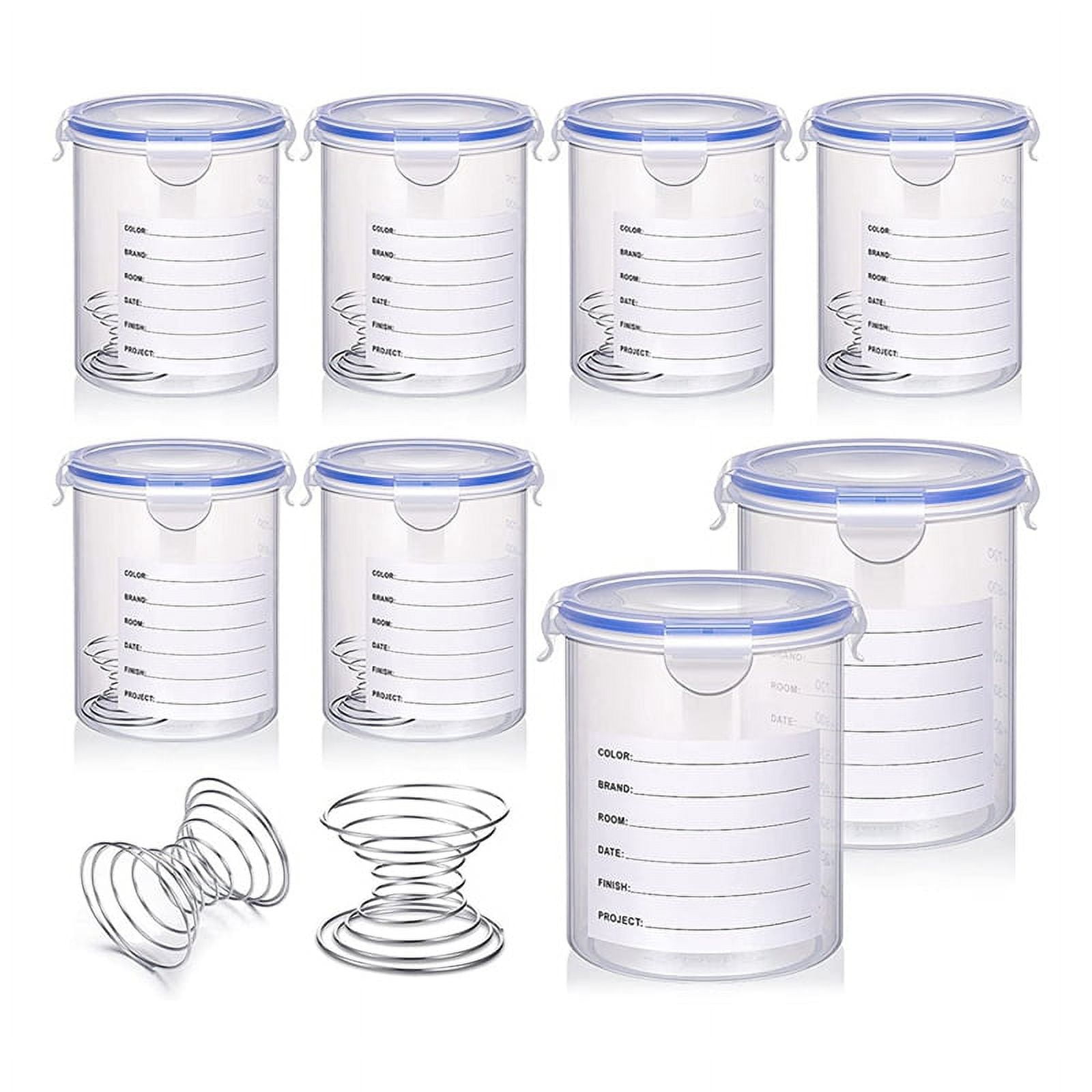 8 Sets Paint Container with Stainless Steel Mixing Ball Touch Up Paint