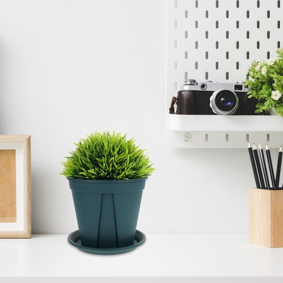 Mobestech Control Root Pots Green Plastic for Small Flowers and Vanilla 8Sets