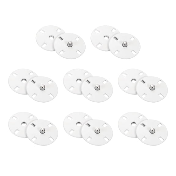 Uxcell 8 Sets Sewing Snap Buttons, Press Buttons Snap Fasteners 23mm, White