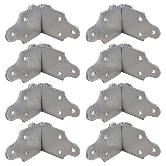 8 Sets Utility Trailer Wood Panel Side Corner Bracket, for Stake Body Latch Rack Gate Connector - 16 Pack, 8 Joints (8 Sets)