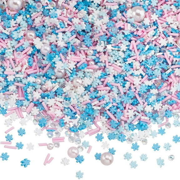 8 Sets Winter Cake Decorations White Blue Snowflake Cupcake Decoration Snow Cabochons Snowflake Clay Cake Topper Christmas Cupcake Toppers for Birthday Xmas Party Cookie Dessert Supplies Colorful