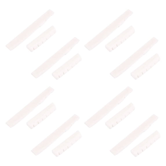 8 Sets of 16Pcs Guitar Bone Bridge Saddle and Nut Made of Real Bone