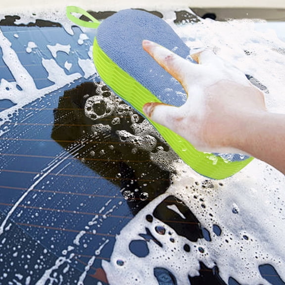 8 Shape Large Car Wash Sponge,High Density Chenille Plush Super Absorbent Scratch-Free Cleaning Foam,Soft Lint-Free Fast Foaming Durable Detailing Scrub for Auto Motorcycle Washing Care