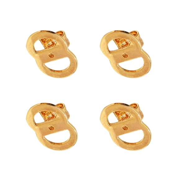 8-Shaped Earring Clips with Secure Grip - Soft Comfort Fit for Heavy Jewelry, Sagging & Invisible (Gold/Silver)