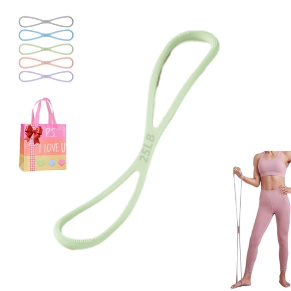 8-Shaped Silicone Resistance Band with Massage Grip, Keep Us Resistance Band Figure 8, Flex Sculpt Band, Resistance Bands for Arms