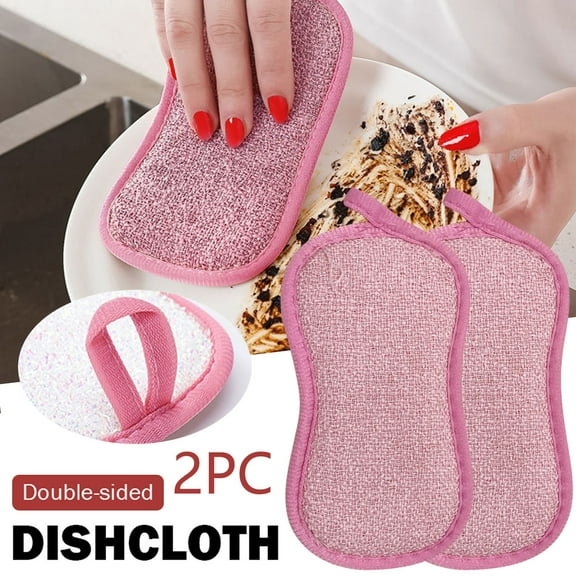 8-Shaped Sponge Double-Sided Sponge For Washing Dishes And Pots, Powerful Decontamination Cleaning Wipe, Magic Wipe, Scouring Pad