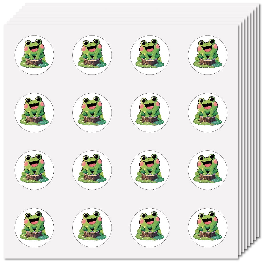 8 Sheets 128Pcs Small Frog Stickers Waterproof Animal Planner Stickers ...
