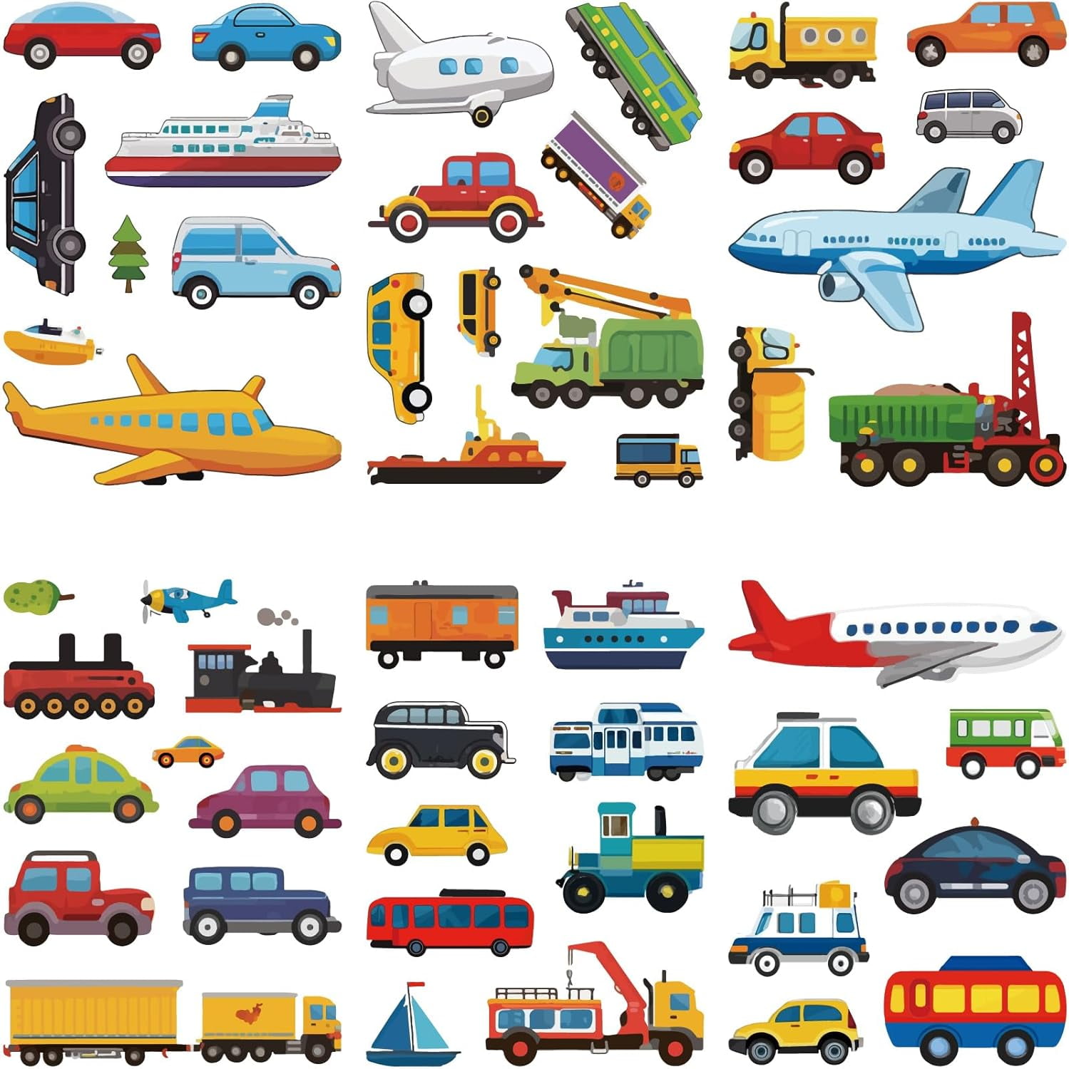 8 Sheets 8 Styles Translucent Window Stickers Wall Decals Car ...