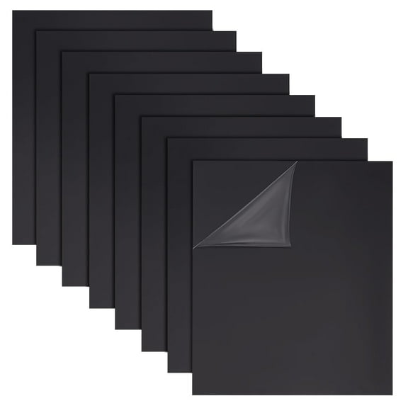 8 Sheets 8x10 Inch Black ABS Plastic Sheet ABS Plastic Plates 0.5mm Thick Hard Plastic Sheet for Architectural Models Sand Table Building Model Material Supplies