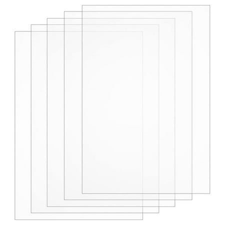 8 Sheets A4 Clear PVC Flexible Plastic Board Sheet Ideal for Signage Modeling Projects Arts and Crafts Picture Frames Paintings Durable Plastic Sheet