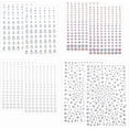 thumbnail image 1 of 8 Sheets Acrylic Rhinestone Self Adhesive Sticker 4 Styles Teardrop Half Round Bling Gems Jewels Stickers for Hair Face Makeup Clothes Scrapbooking, 1 of 8