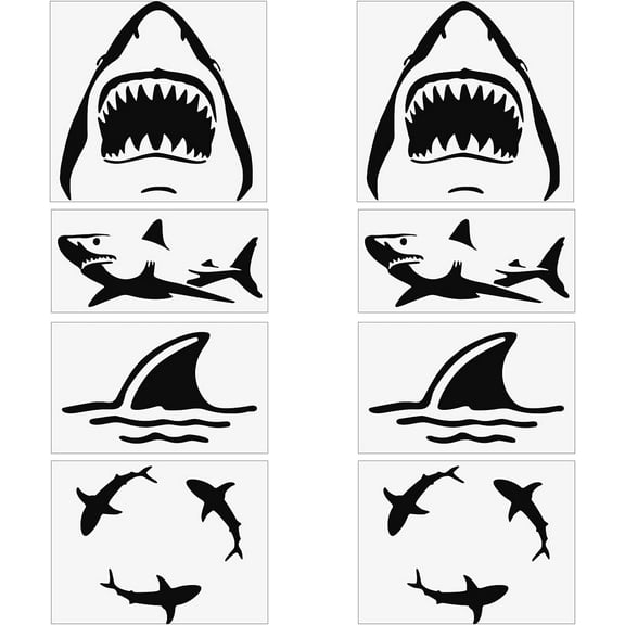 8 Sheets Car Sticker Self Adhesive Car Stickers Waterproof Vinyl Window Decal Vinyl Automotive Exterior Decoration Decals for SUV Truck Motorcycle Doors Walls Laptop Black 1bag