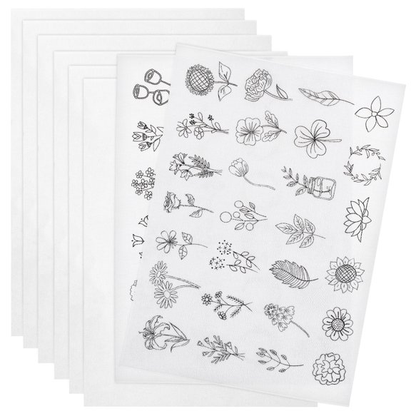 8 Sheets Embroidery Backing Water Soluble Paper Glue-backed Water-soluble Cloth