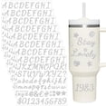 thumbnail image 1 of 8 Sheets Glitter Letter Stickers for Stanley Cup, Alphabet Name Stickers for Water Bottles,Vinyl Waterproof Personalized Letter Number Name Tags Logo Stickers for Stanley Tumbler Accessories (Silver), 1 of 7