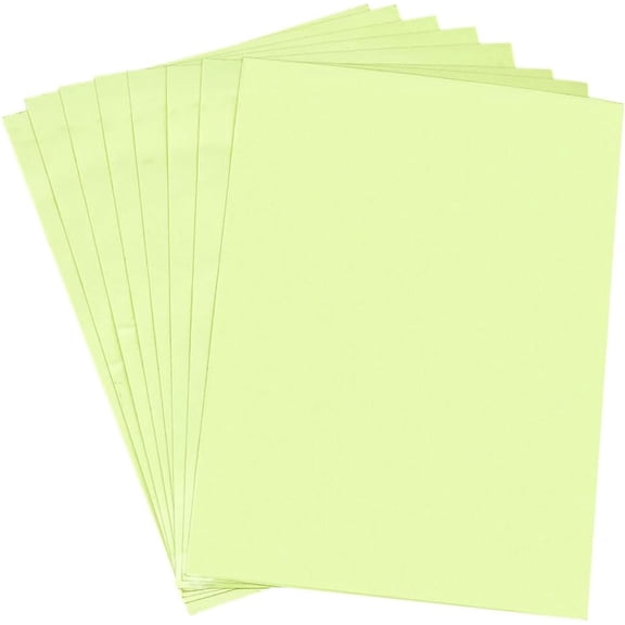 8 Sheets Glow in the Dark Printable Paper 8.3" x 11.6" A4 Green Yellow Adhesive Printing Sticker Paper for Printing Patterns Logo