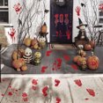 thumbnail image 1 of 8 Sheets Halloween Bloody Handprint Footprint Floor Clings Decorations,84 PCS Halloween Bloody Window Stickers Scary Horrible Halloween Wall Decal Floor Clings, 1 of 8