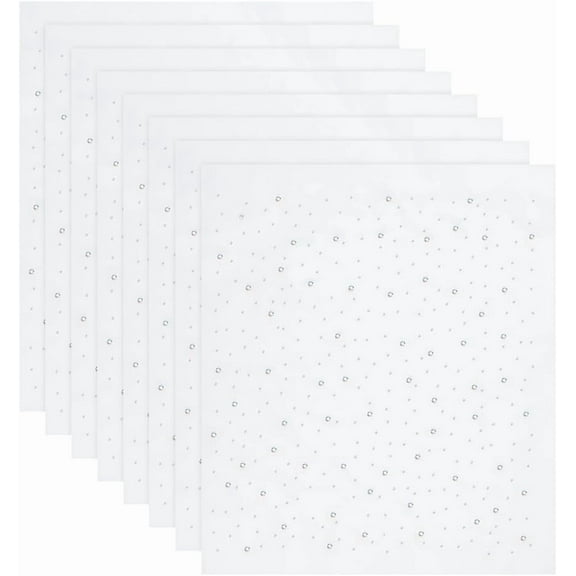 8 Sheets Iron on Rhinestone 13.2x11.5inch Round Flat Rhinestone Iron-On Heat Transfer Glitter Hotfix Rhinestone Decals for DIY for DIY Women Men Clothing Embellishment AB
