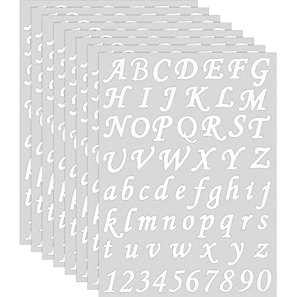 8 Sheets Letter Stickers Vinyl Sticker Letters Self Adhesive Alphabet
