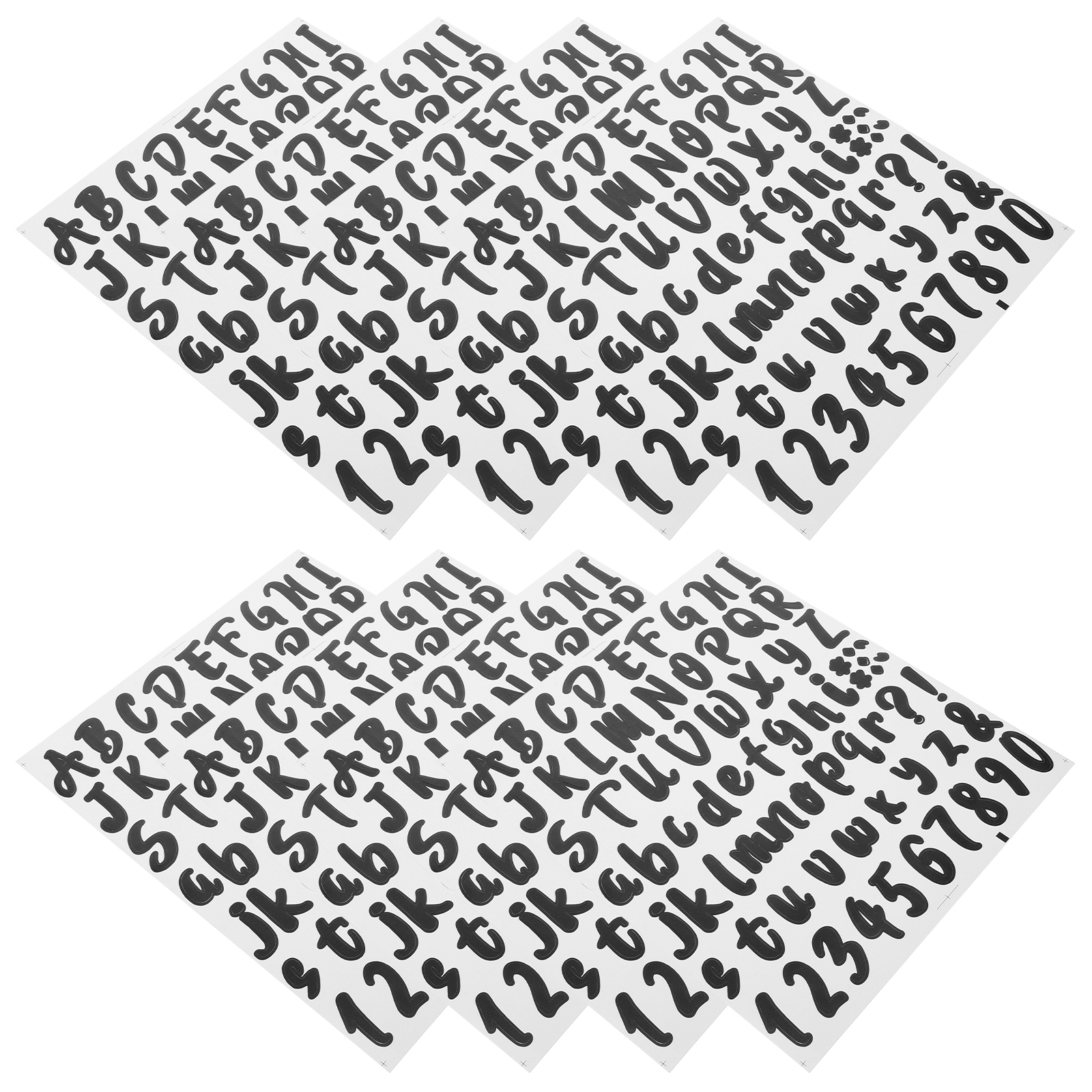 8 Sheets Mailbox Number Stickers Letter Stickers Adhesive Decals