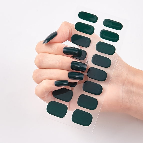 8 Sheets Nail Wraps Glitter Nail Polish Stickers 128 Pcs Nail Art Decals Strips Self-Adhesive Nail Art Decals Nail Strips for Women Girls DIY Nail Decorations