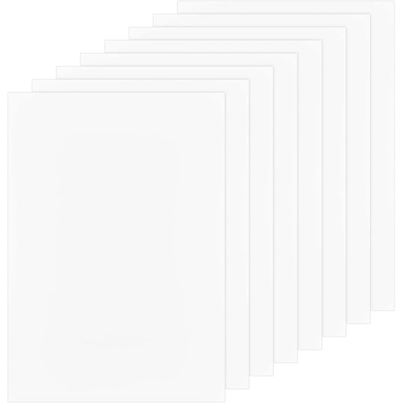 8 Sheets PVC Frame Protective Film Sheets White 298x210x0.5mm for Handmade