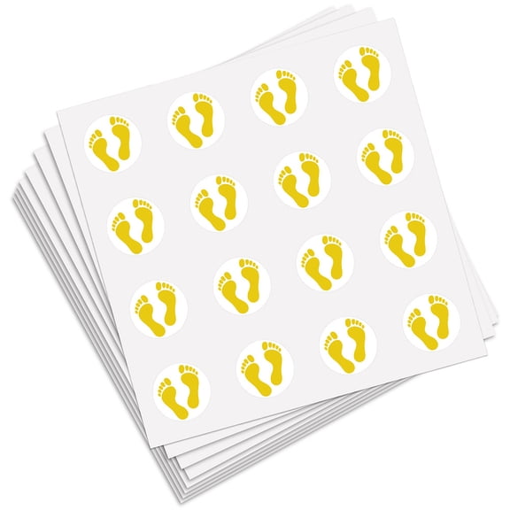 8 Sheets Plastic Waterproof Self-Adhesive Picture Stickers Cartoon Decals for s Art Craft Footprint 150x150mm Sticker: 25mm