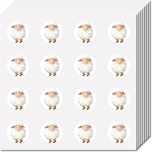 8 Sheets Plastic Waterproof Self-Adhesive Picture Stickers Cartoon Decals for s Art Craft Sheep 150x150mm Sticker: 25mm for DIY