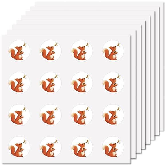 8 Sheets Plastic Waterproof Self-Adhesive Picture Stickers Cartoon Decals for s Art Craft Squirrel 150x150mm Sticker: 25mm DIY