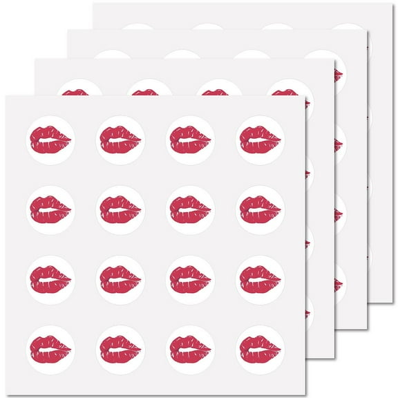 8 Sheets Plastic Waterproof Self-Adhesive Picture Stickers Round Dot Cartoon Decals for Kid's Art Craft Lip 150x150mm Sticker: 25mm