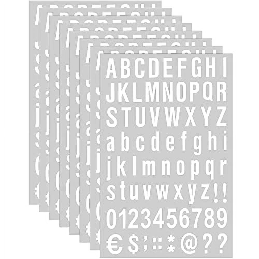 8 Sheets Self Adhesive Vinyl Letters Numbers Kit, Mailbox Numbers ...
