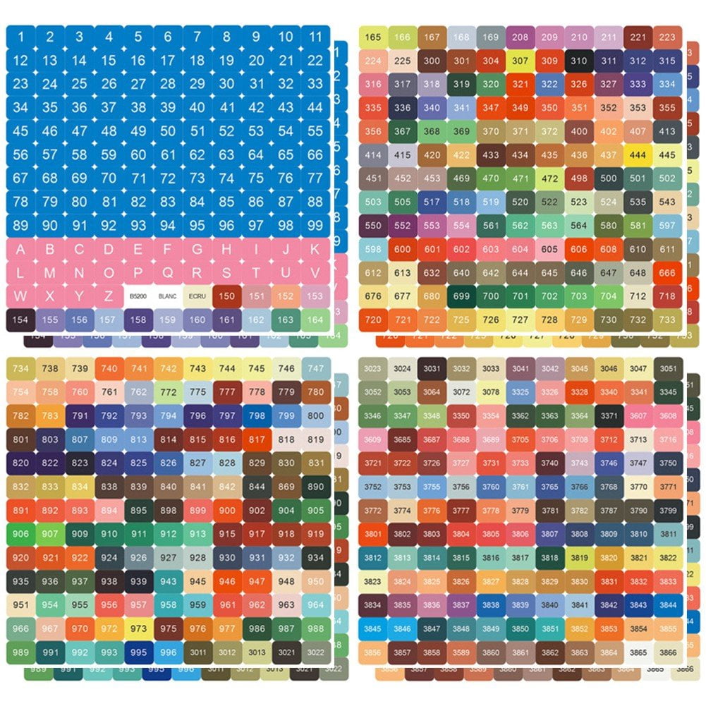 Sticker By Number Example 8 Sheets Sticker Self-Adhesive Labels Paper Hole Reinforcements Sticker ...
