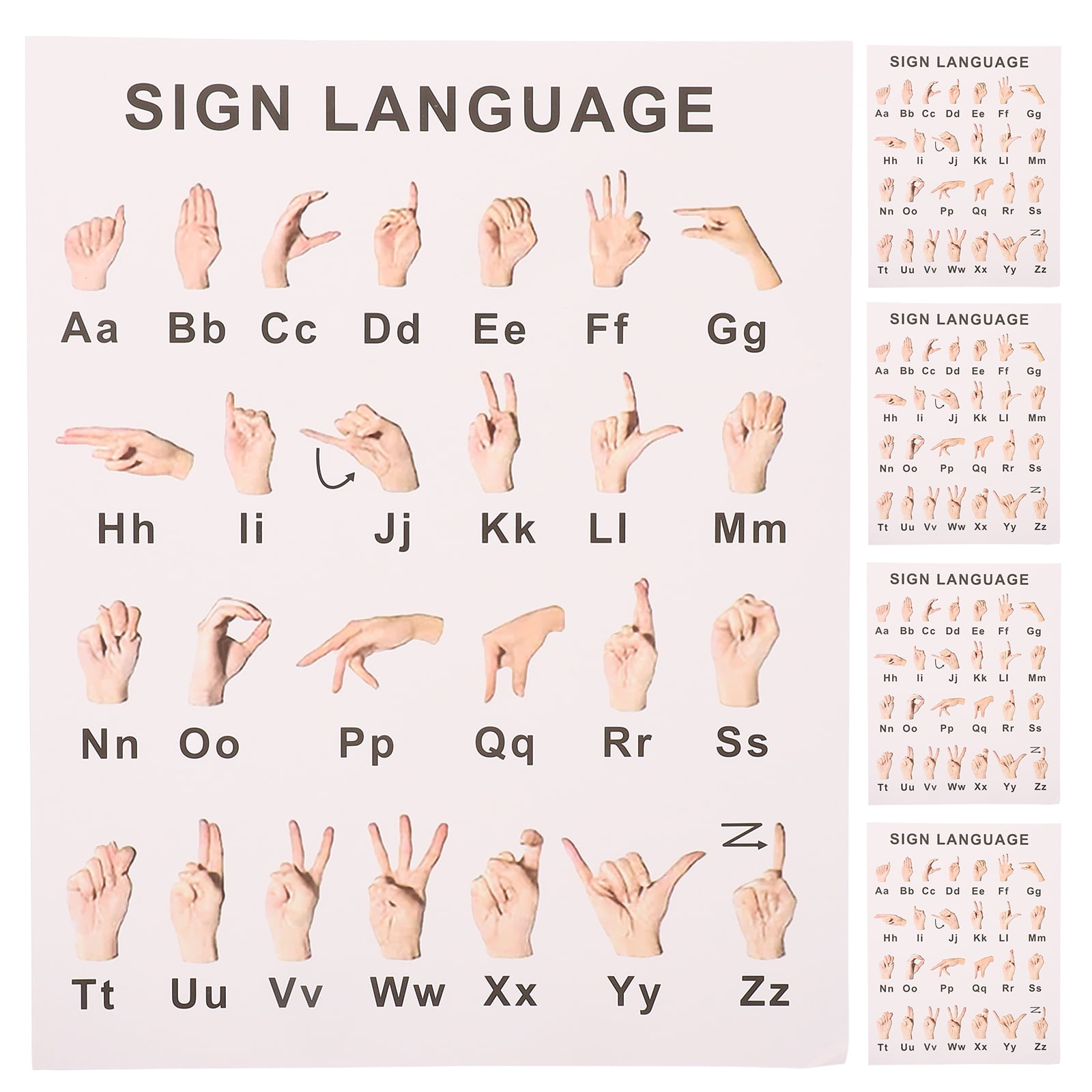 8 Sheets of Gesture Language Hanging Posters Gesture Language Poster ...