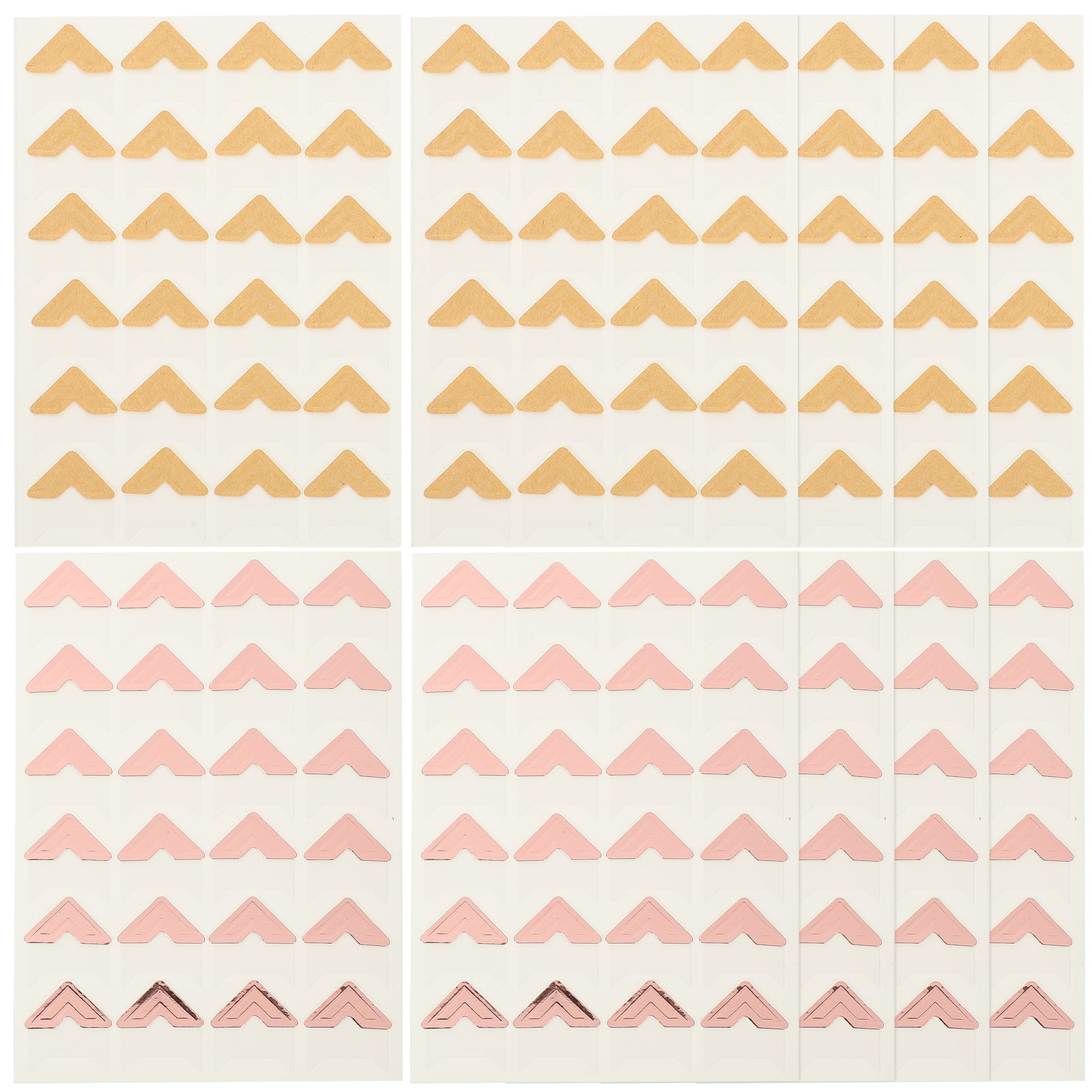 8 Sheets of Photo Corners Picture Corners Photo Mounting Corners for Scrapbooking