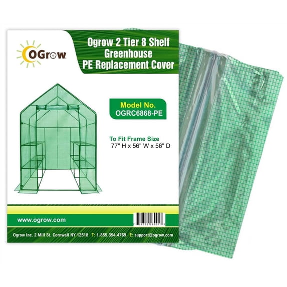 8-Shelf Greenhouse PE Replacement Cover