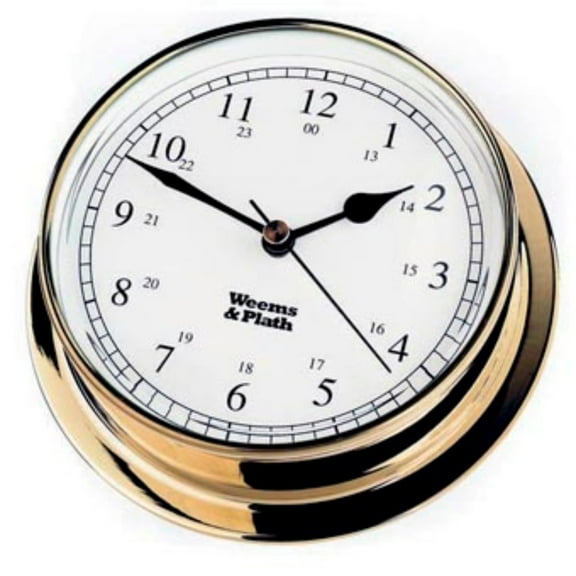8" Shiny Silver Round Shaped Endurance Time and Tide Clock