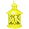 8" Shiny Yellow Votive or Tealight Candle Holder Lantern with Star and