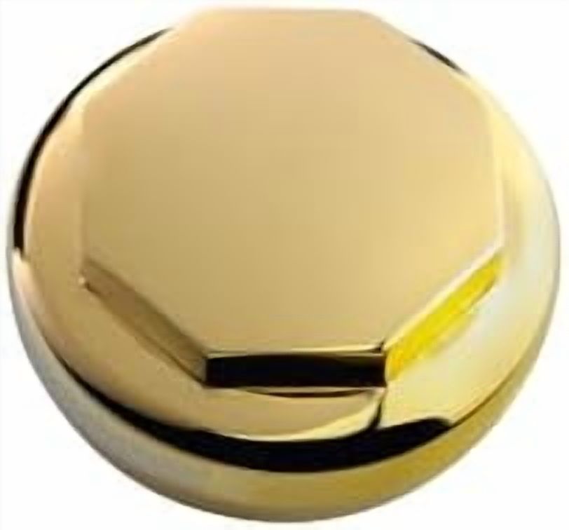Set Of 4 Triple Chrome Plated Spinner Caps For Wire Wheels - 8-Sided Hex Cut, Recessed For Chips, Lowrider Accessory