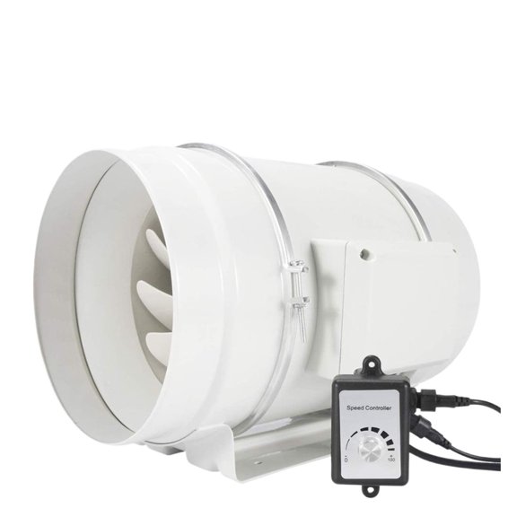 8'' Silent Inline Duct Fan Ventilation System With Speed Controller Air Exhaust Extractor With EC Motor Ventilator ,Improve Air Quality