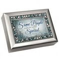 thumbnail image 1 of 8" Silver Colored and Navy Blue Rectangular Framed Musical Box, 1 of 1