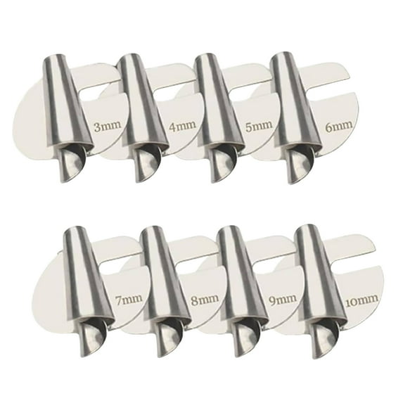 8-Size Universal Sewing Rolled Hemmer Foot - 3-10mm Metal Presser Foot Set
