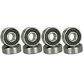 thumbnail image 1 of 8 Skateboard Longboard Bearings PRECISION ABEC 9 BLACK SHIELD, 1 of 1
