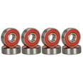 thumbnail image 1 of 8 Skateboard Longboard Bearings PRECISION ABEC 9 RED SHIELD, 1 of 1