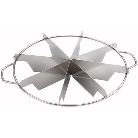 8-Slice Pie Cutter Press - Professional Pie Cutter - Stainless Steel Pizza Cutter 18/8 Gauge - Circle Pie Cutters with Side Handles - Non Stick Pie Cutting Divider 10 inch Dimension