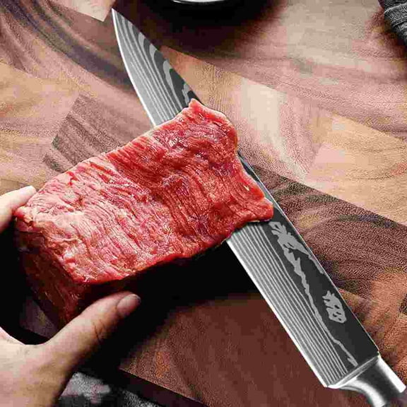 8" Slicing Knife Stainless Steel Carving Knife Steel Slicing and Meat Cutting Knife Set