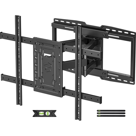 8" Sliding Design/Heavy Duty Full Motion TV Wall Mount for 32-110" TVs, Ultra-Large Dual Arm Mount for 16/18/24" Studs with Swivel,Tilt&Level/Preassembled, Max VESA 800x600 up to 165lbs
